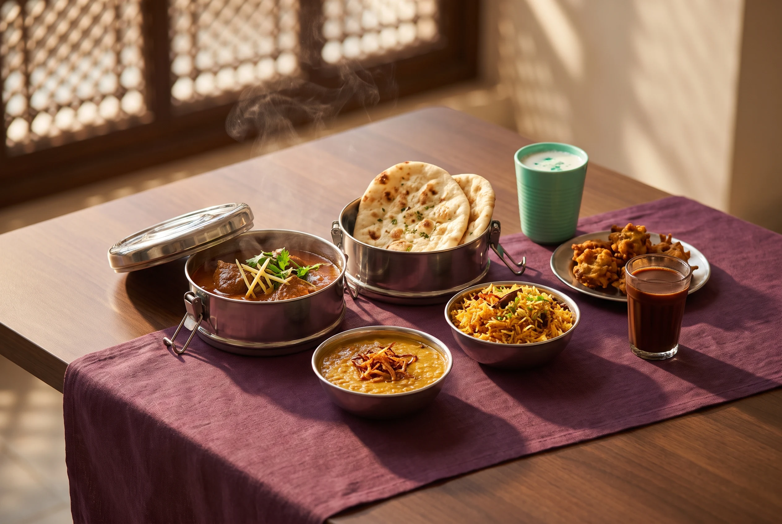 Representative affordable Pakistani biryani meal in Deira