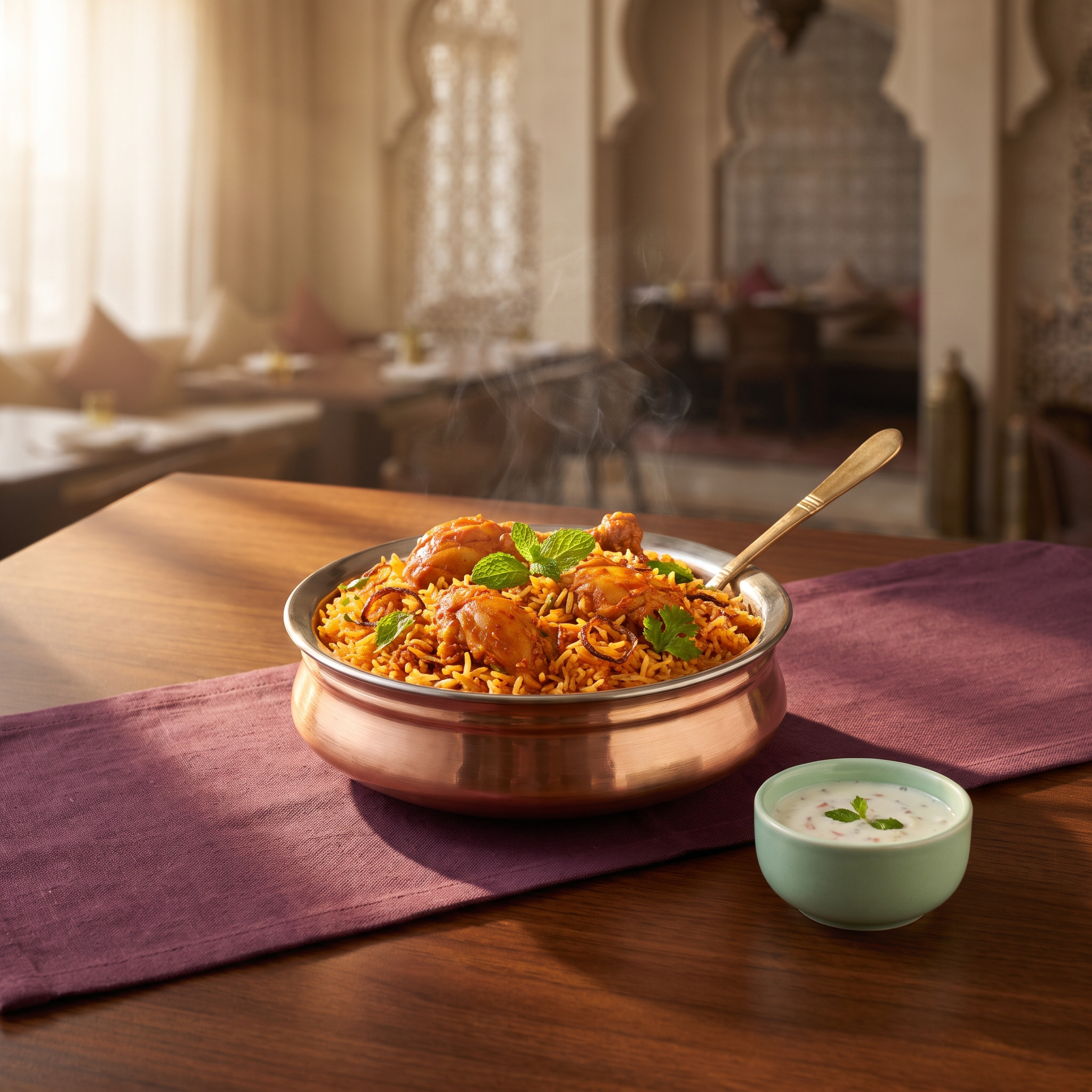 A fragrant regional biryani served in Dubai