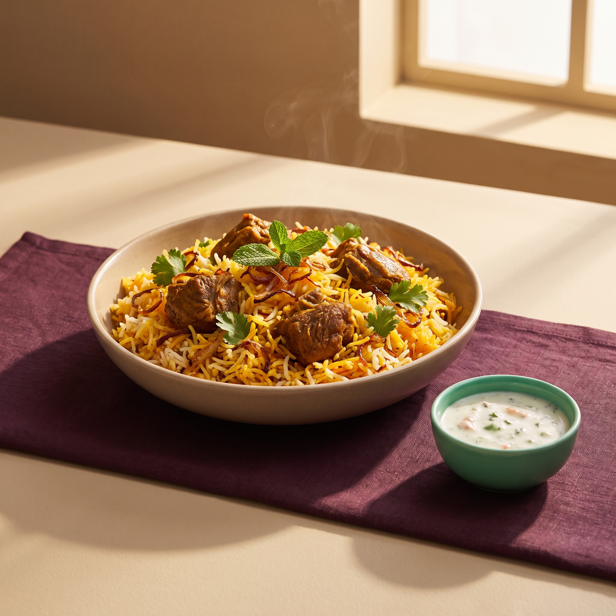 Editorial food image for Hyderabadi Biryani in Dubai: A Dum Style Guide