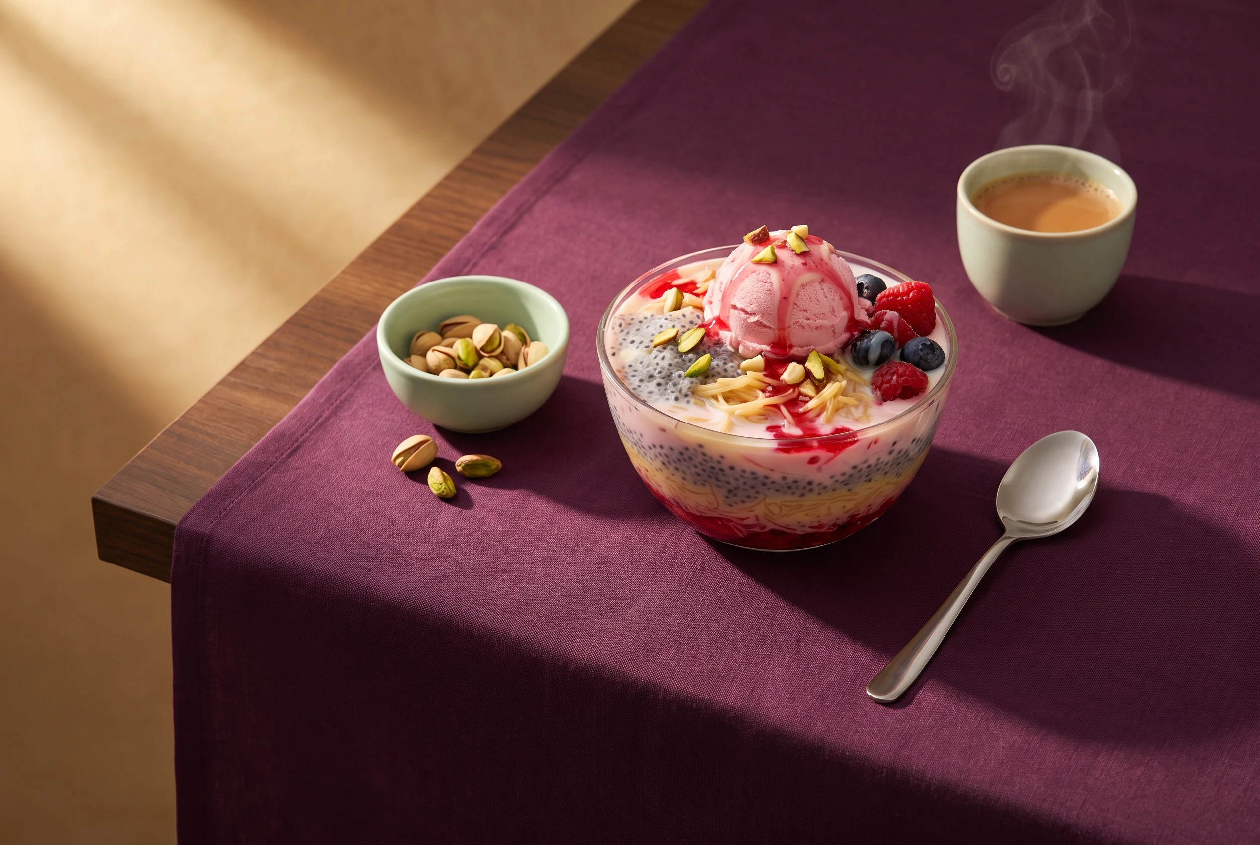 Representative falooda and ice-cream desserts for the Falooda Nation Al Qusais guide